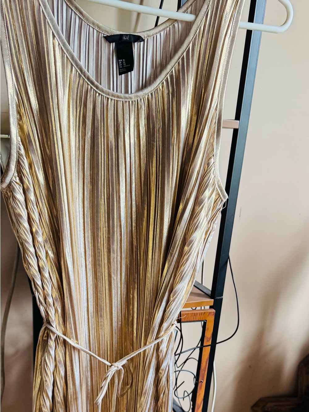 H&M Gold Shimmer Dress